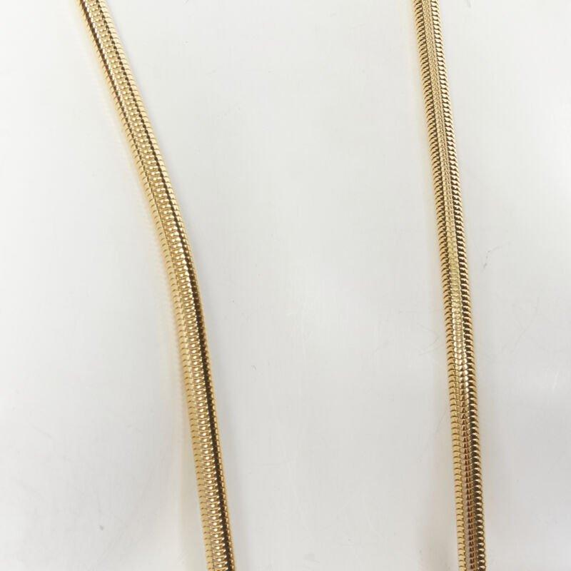 SAINT LAURENT Hedi Slimane Collier Runway Opium Deco à double pompon en or en vente 4