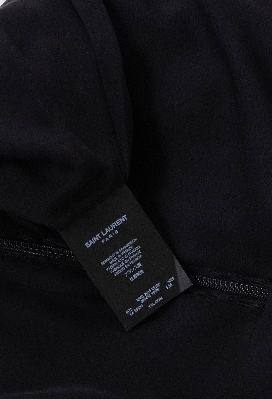 Saint Laurent Hedi Slimane Mini vestido de lentejuelas plateadas Sz FR36 en venta 5