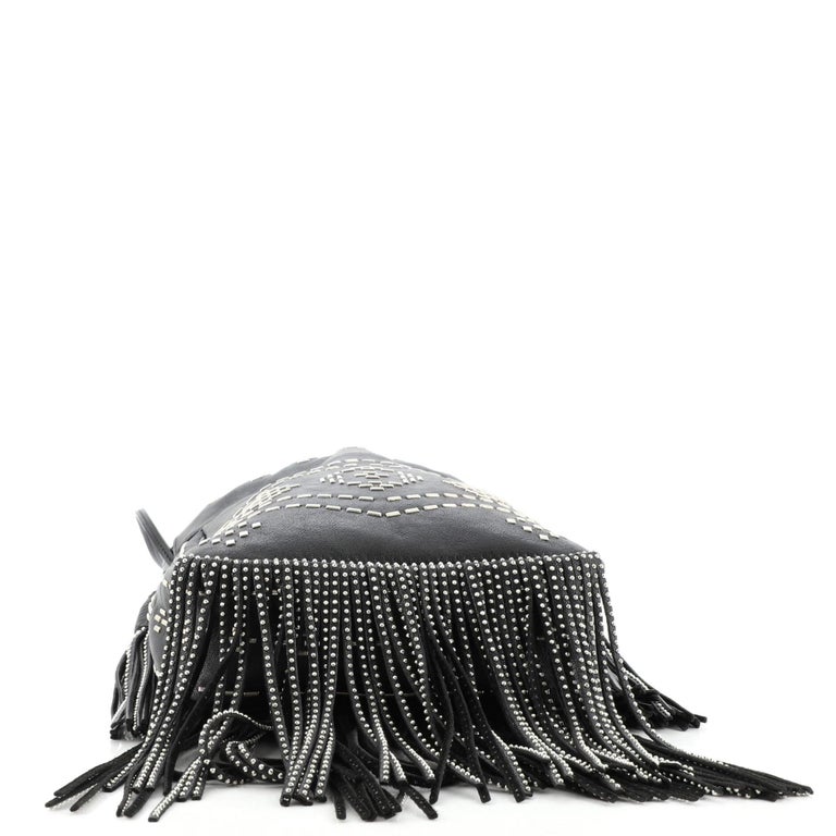 Saint Laurent Helena Bucket Bag Studded Leather Small For Sale at 1stDibs