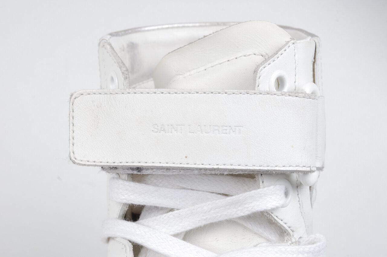 Saint Laurent Hi-Top SL14H Sneakers Leather Men Shoes Size 40EU For Sale 3