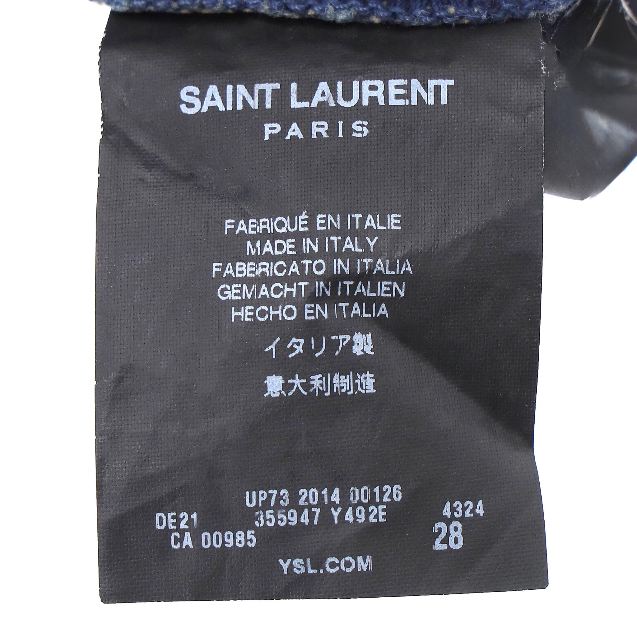 Vaqueros ajustados de cintura alta Saint Laurent en venta 4