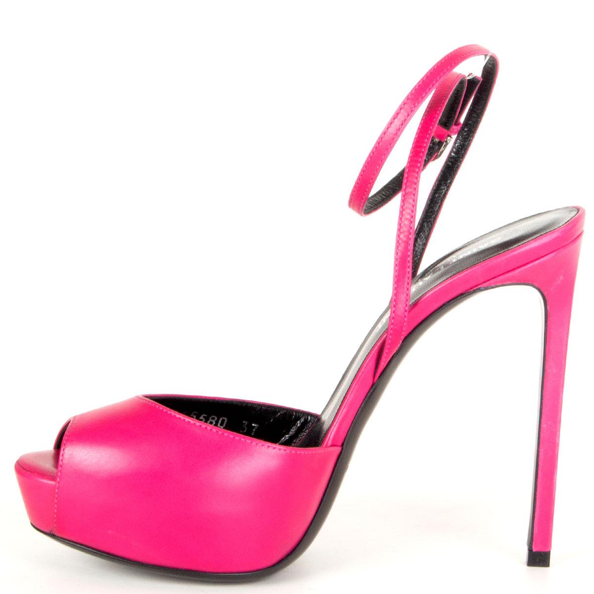 hot pink leather shoes