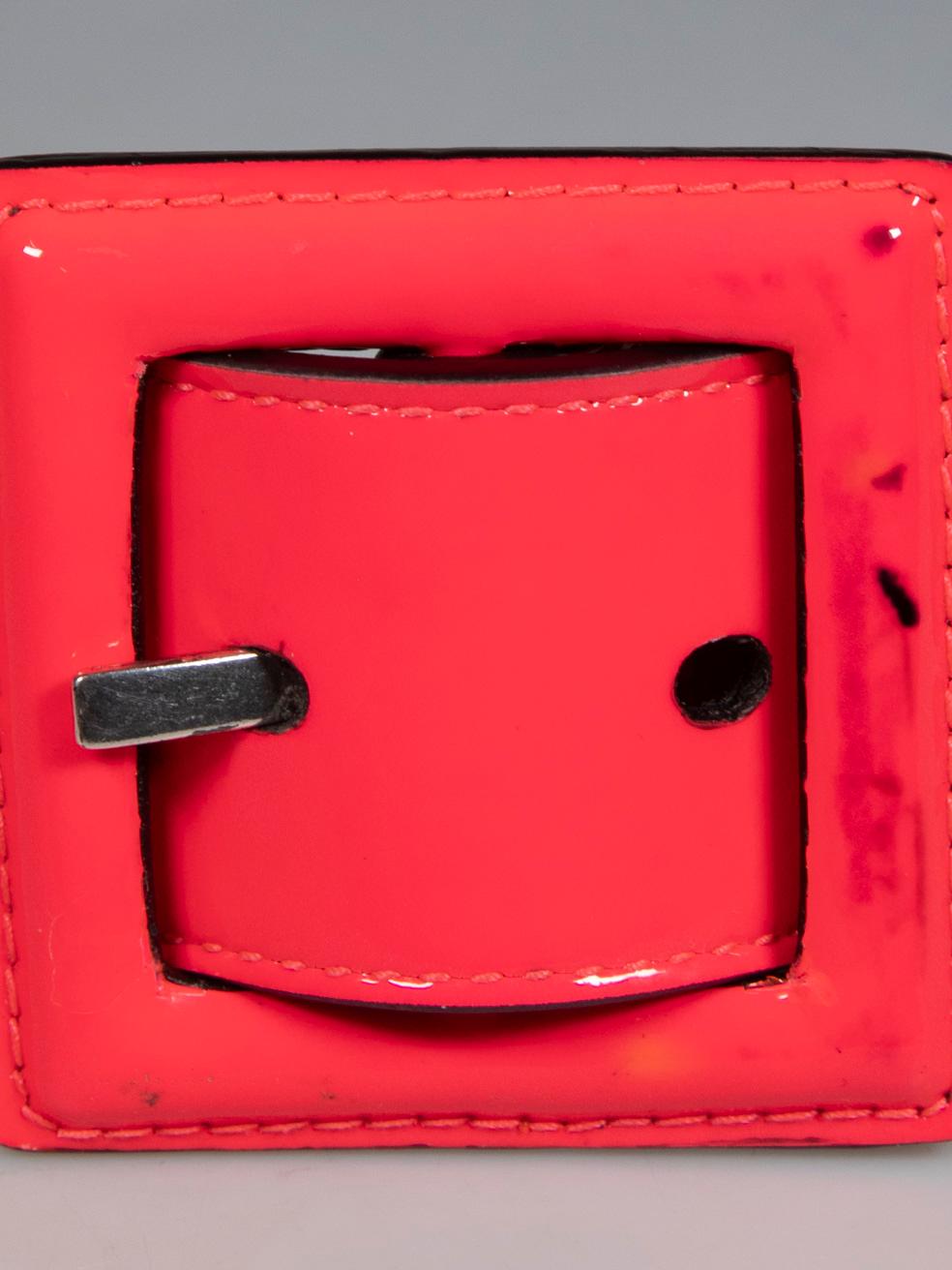 Saint Laurent Hot Pink Patent Belt For Sale 1