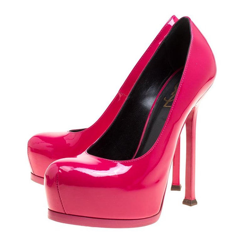 hot pink patent pumps