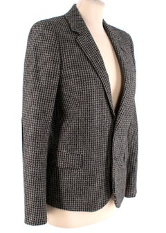 Saint Laurent Houndstooth Wool Blazer - US Size 4