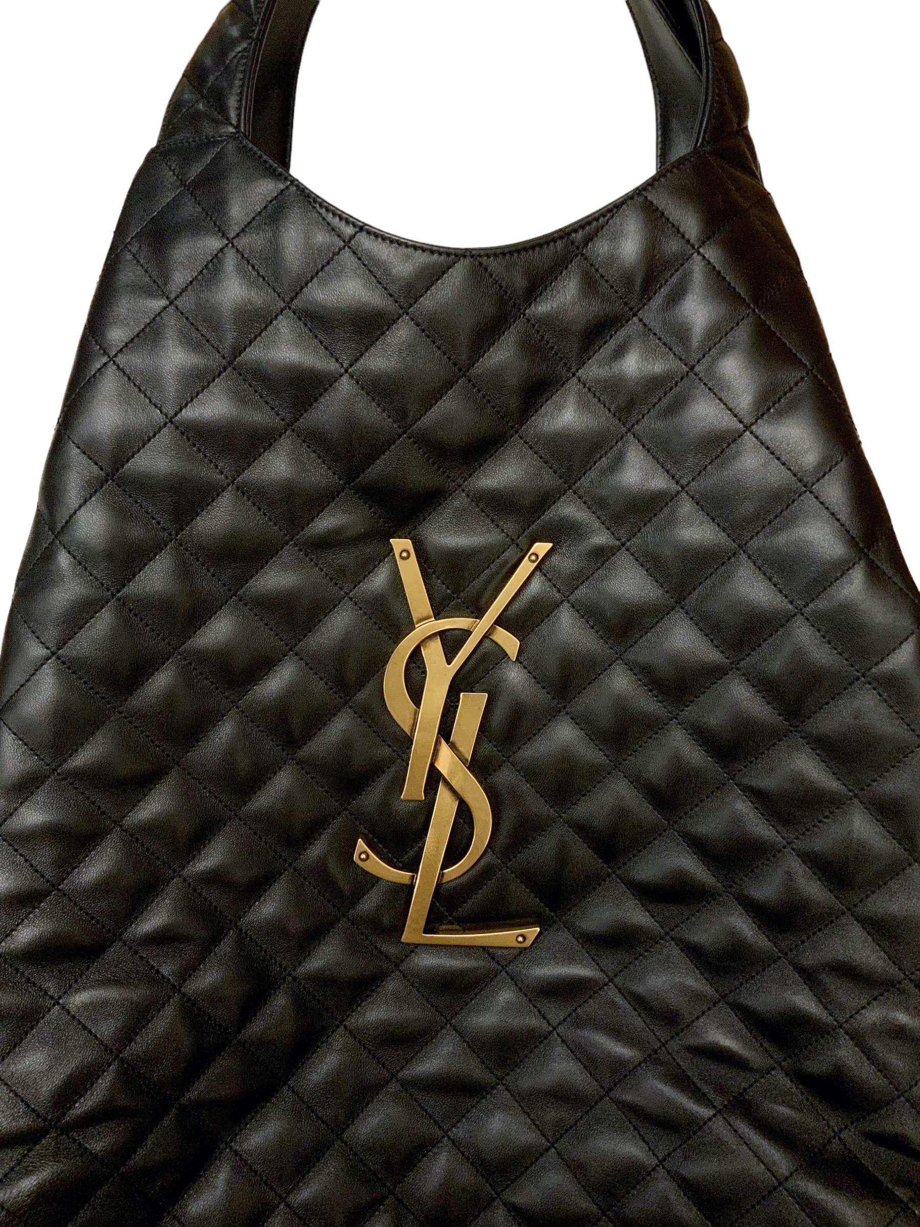 saint laurent icare maxi quilted tote bag