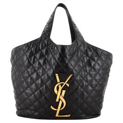 Saint Laurent Icare Shopping Tote Quilted Leather Maxi