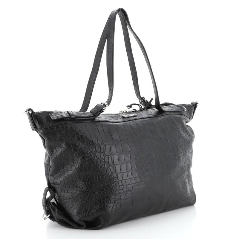 Saint Laurent ID Convertible Bag Crocodile Embossed Leather Large at 1stDibs saint laurent large id convertible bag ysl id convertible bag ysl reversible bag crocodile