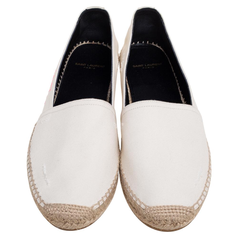 Saint Laurent Women's Logo-Embroidered Espadrilles