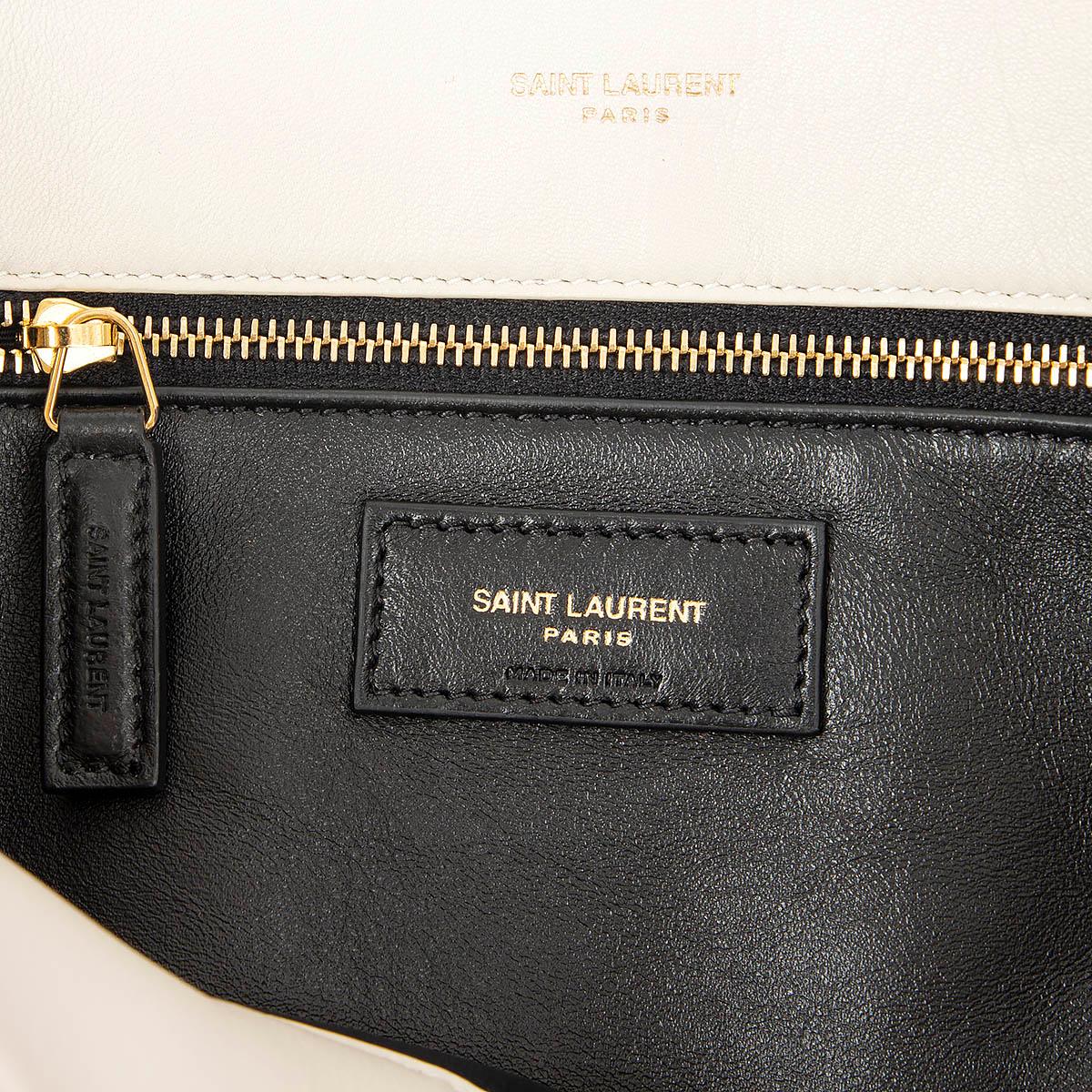 large ivory clutch bag