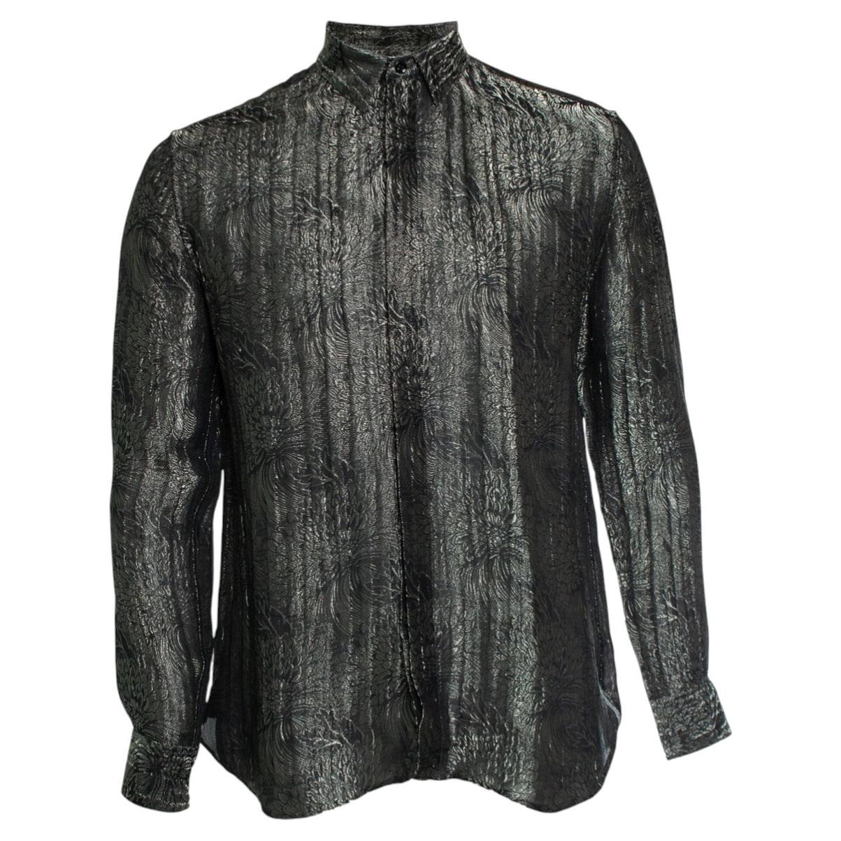 Saint Laurent, Camicia floreale con tessuto jacquard 2018