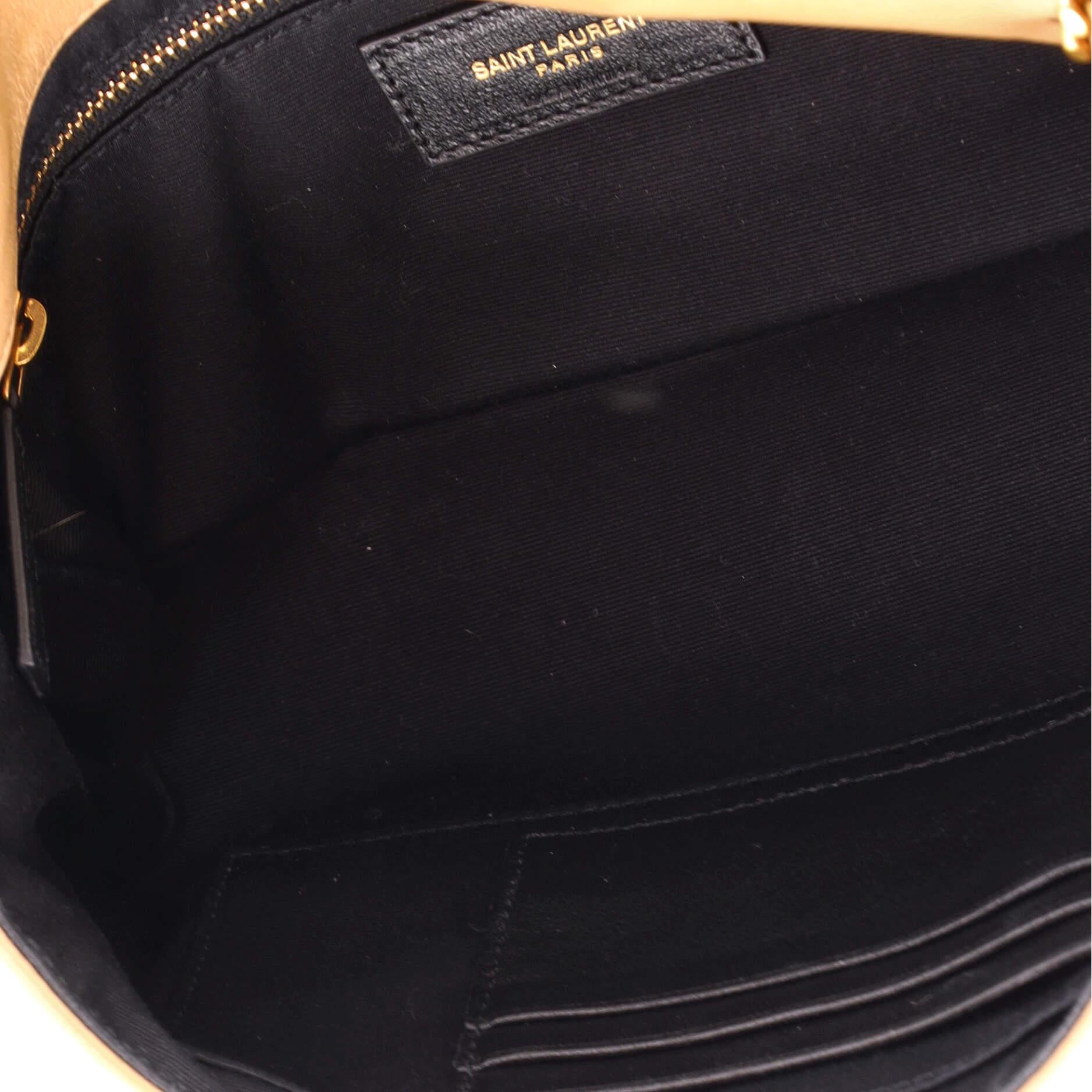 Beige Saint Laurent Jamie Flap Bag Quilted Leather Medium