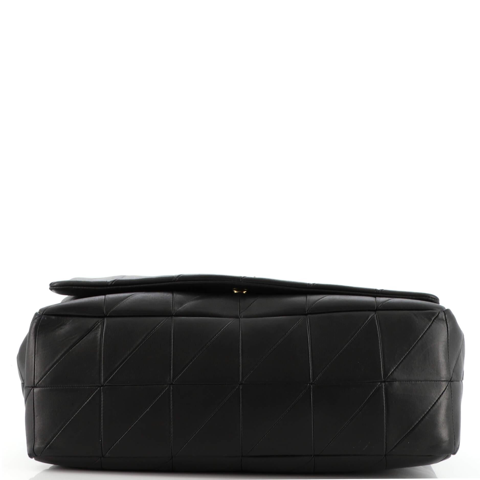 Black Saint Laurent Jamie Flap Bag Quilted Leather Super Giant