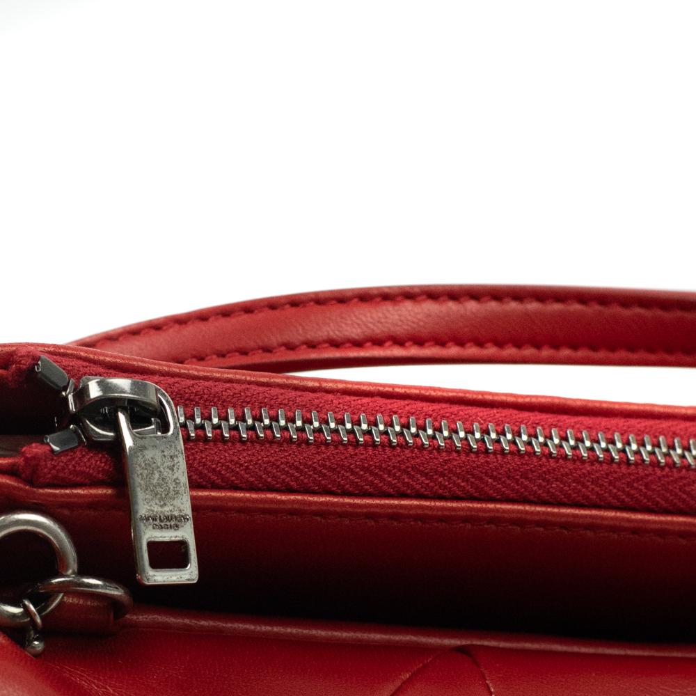 SAINT LAURENT Jamie Shoulder bag in Red Leather 2