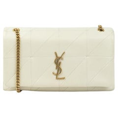 SAINT LAURENT Jamie Shoulder bag in White Leather