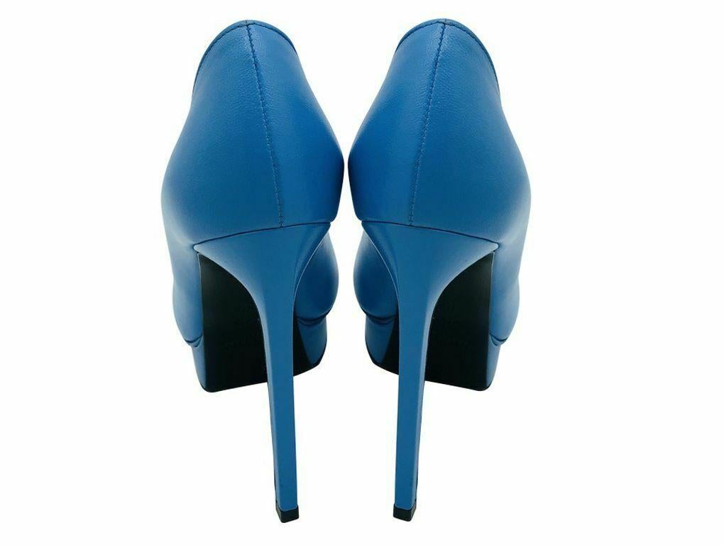 Saint Laurent Janis 105 Pumps in Blau - Größe 36,5 im Zustand „Hervorragend“ im Angebot in London, GB