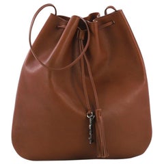 Saint Laurent Jen Flat Handbag Leather Medium