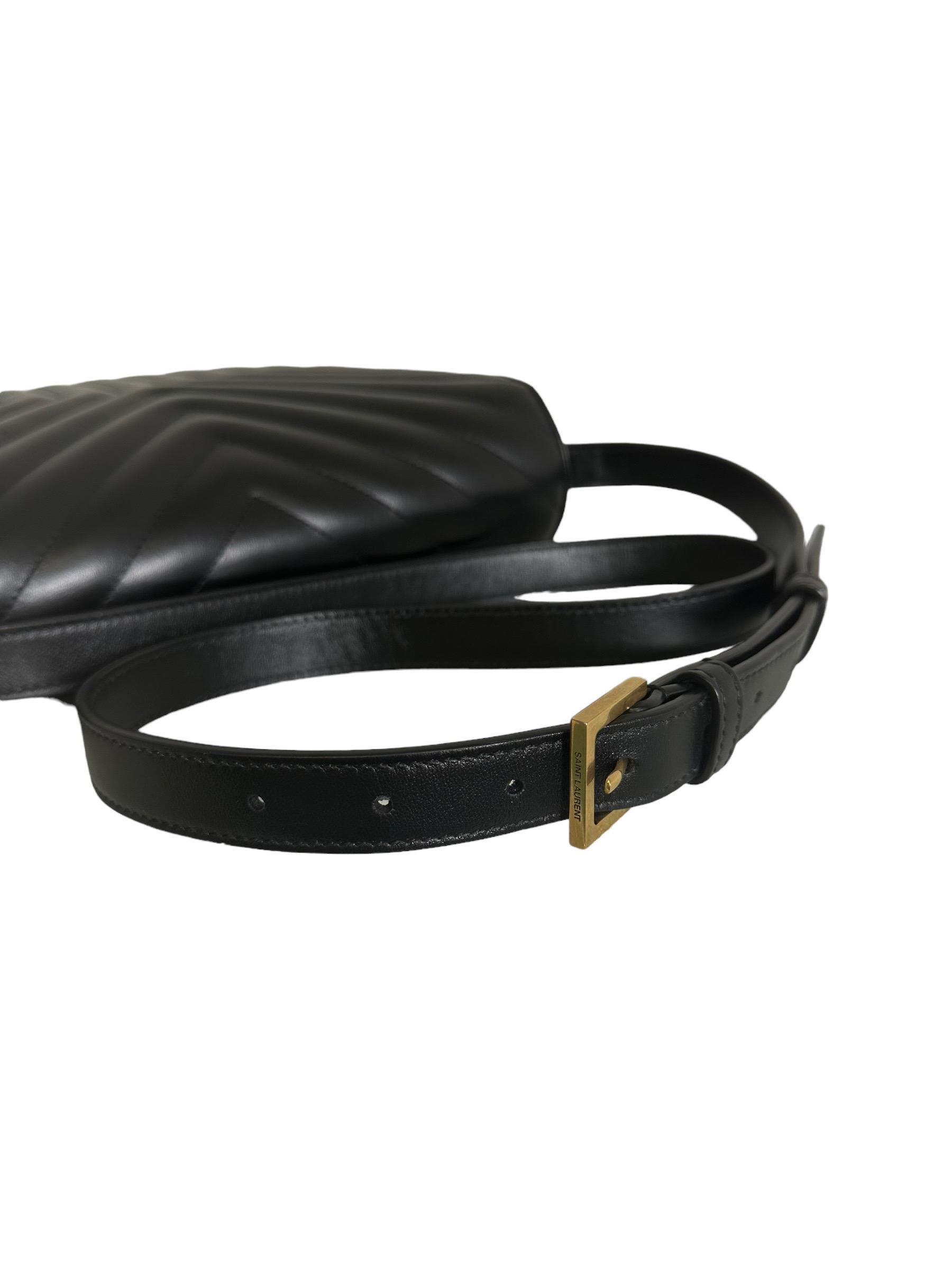 Saint Laurent Joan Black Leather Shoulder Bag 2