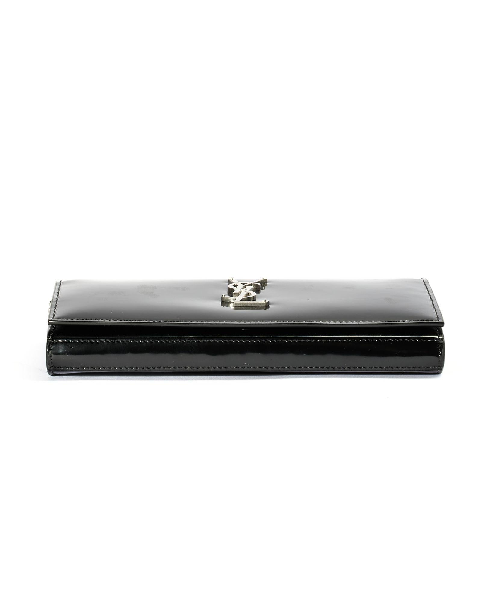 Saint Laurent Kate Chain Medium Black Patent Leather For Sale 3