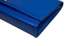 Saint Laurent Kate Monogramme Clutch Blue