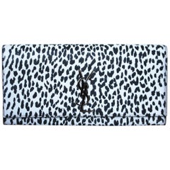 Saint Laurent Kate Monogramme Printed Leather Clutch