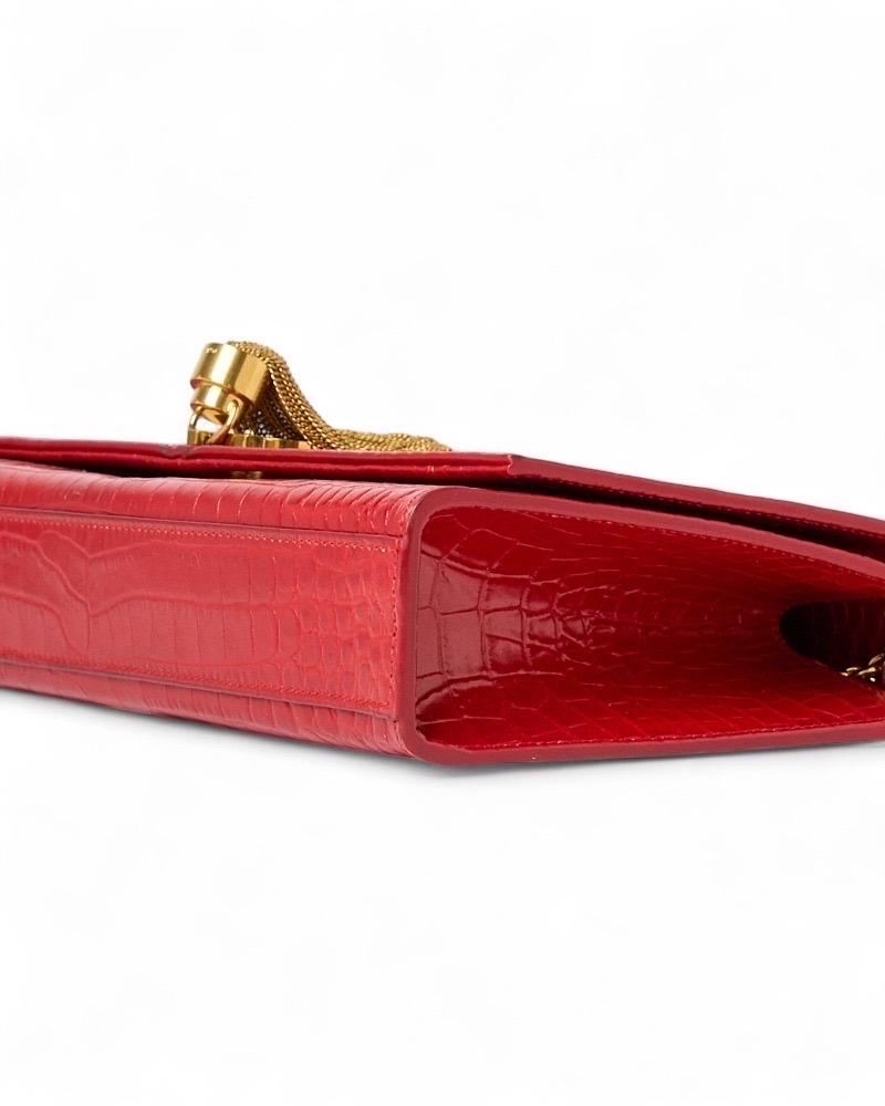 Saint Laurent Kate Nappina Media Cocco Rossa in vendita 5