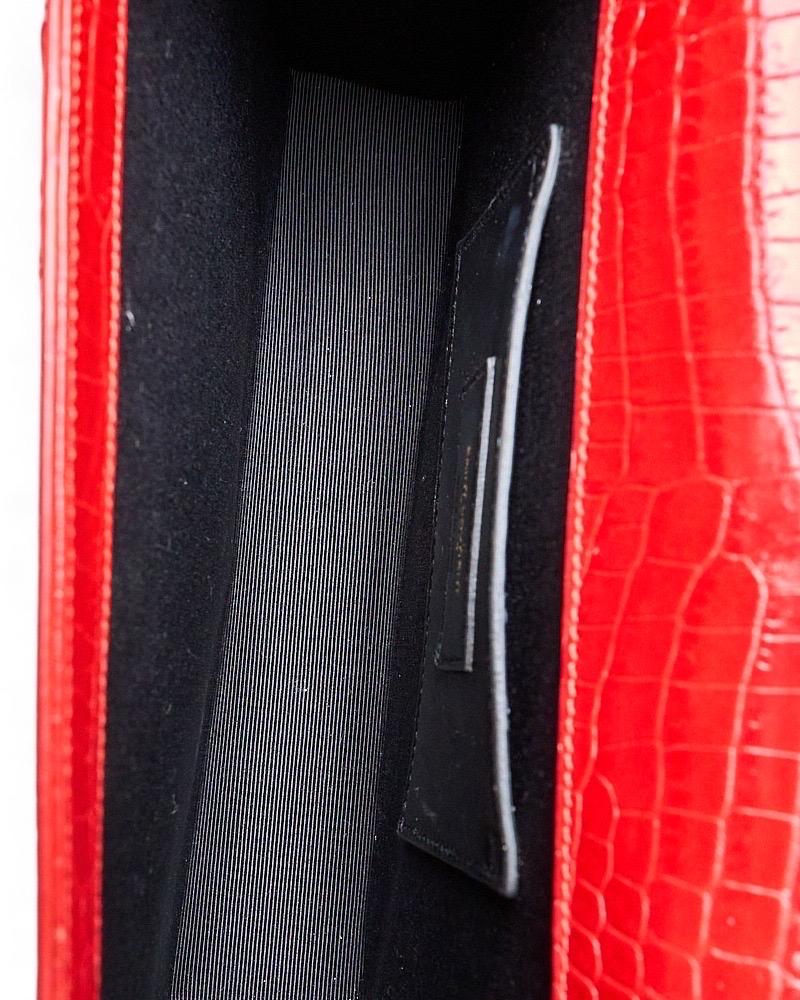 Saint Laurent Kate Nappina Media Cocco Rossa in vendita 8