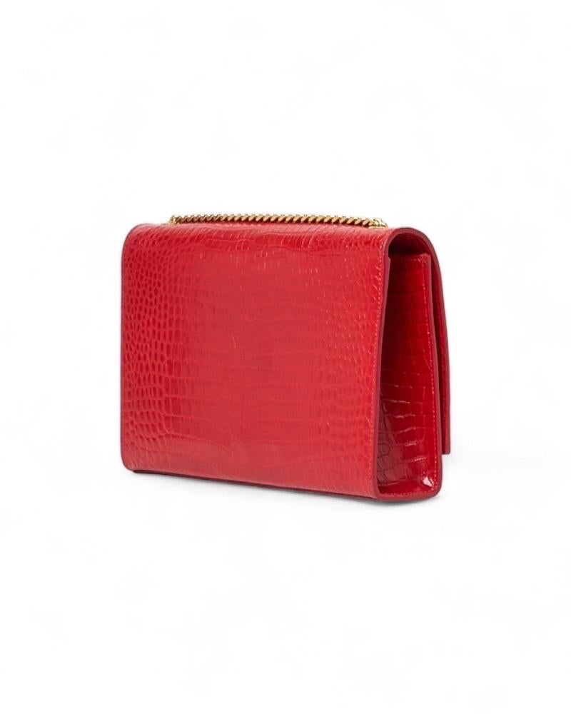 Saint Laurent Kate Nappina Media Cocco Rossa in vendita 1