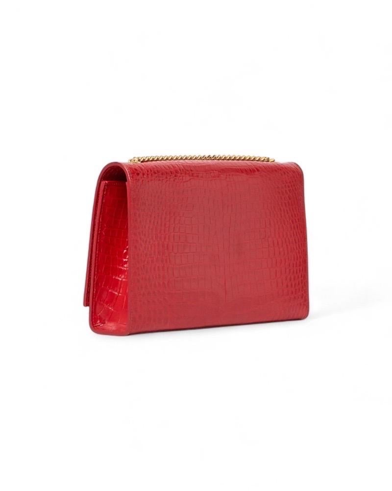 Saint Laurent Kate Nappina Media Cocco Rossa in vendita 2