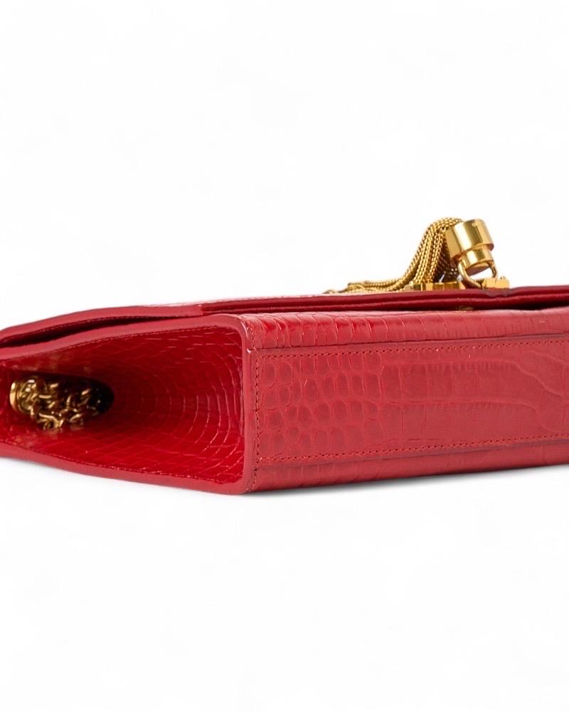 Saint Laurent Kate Nappina Media Cocco Rossa in vendita 4