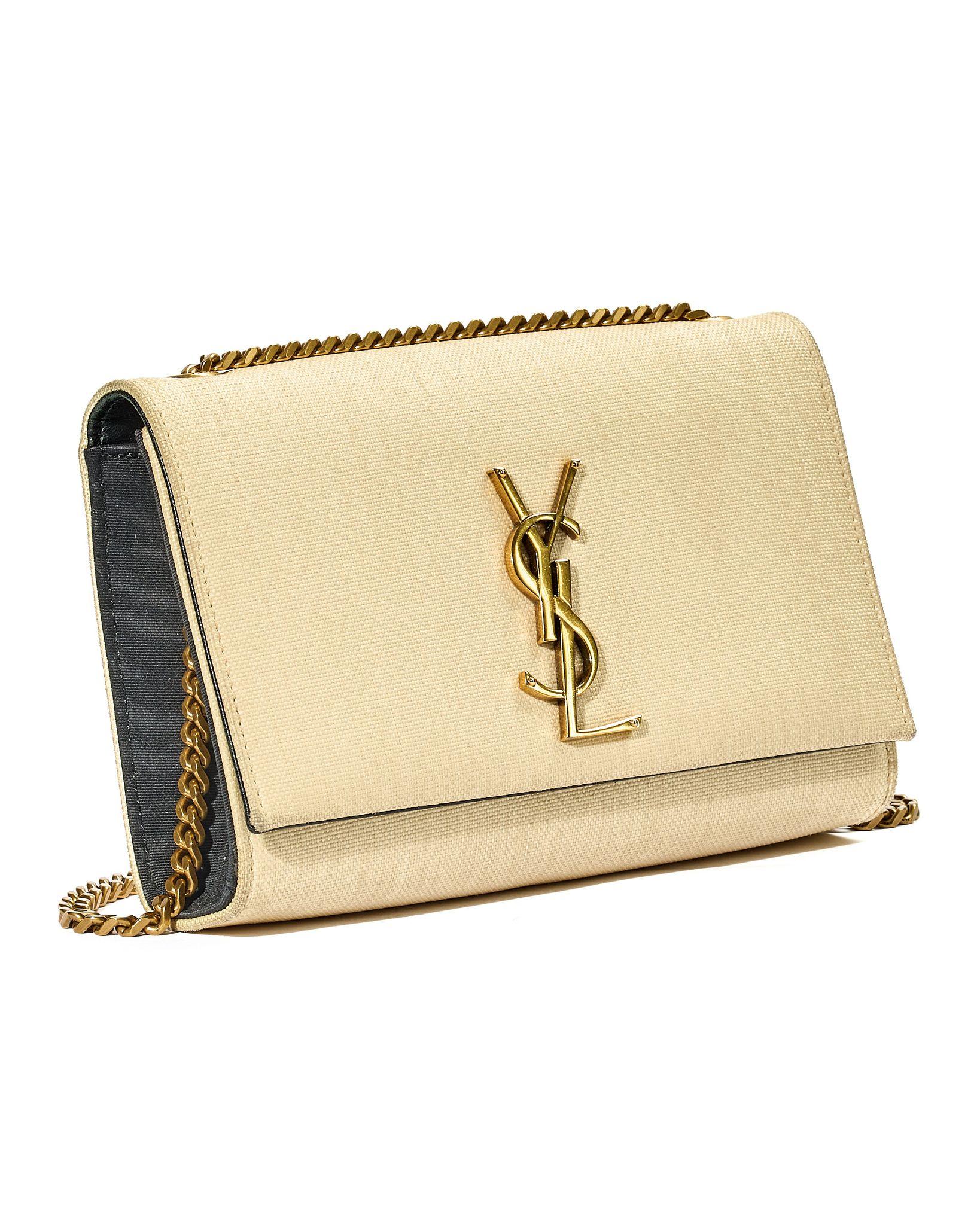 Saint Laurent Kate Small Micro Rafia Beige In condizioni buone in vendita a Torre Del Greco, IT