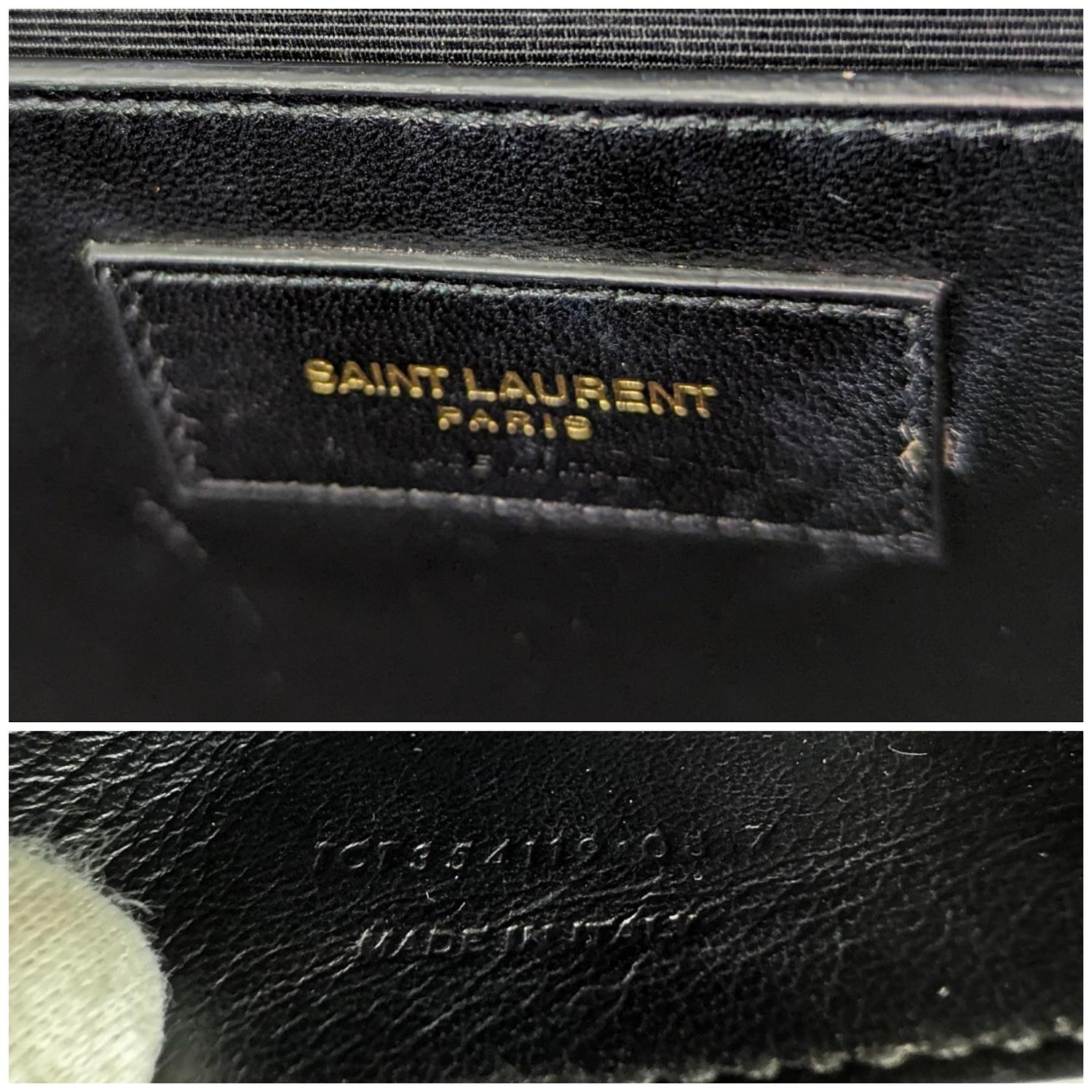 Saint Laurent Kate Tassel Croc-Embossed Shoulder Bag For Sale 5