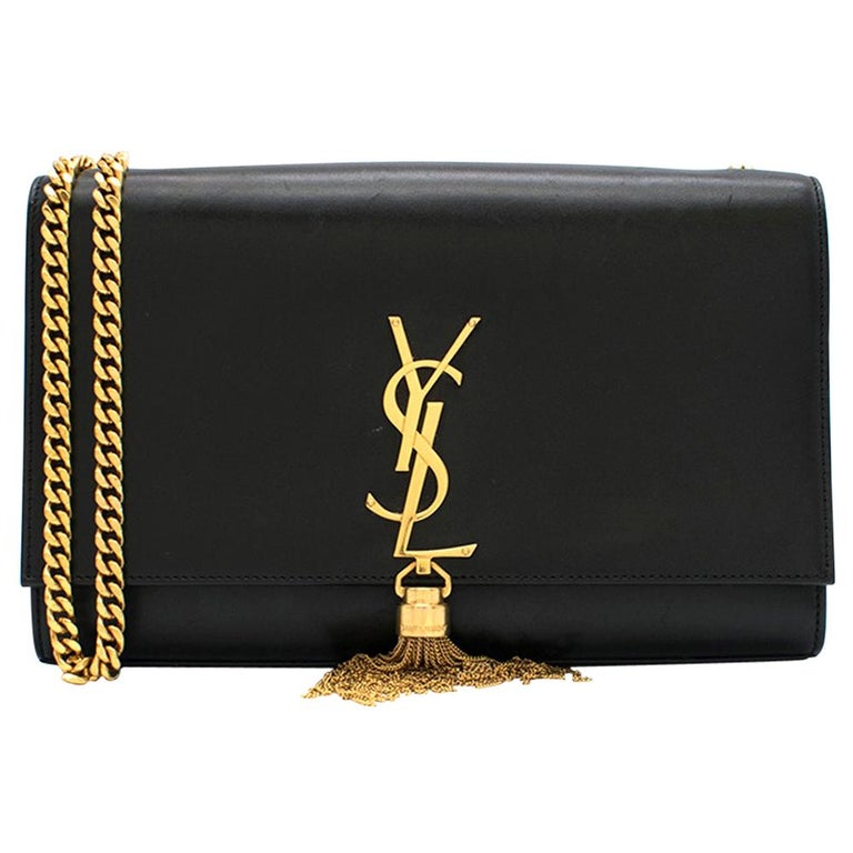 Saint Laurent Womens Black Kate Small Leather Shoulder Bag