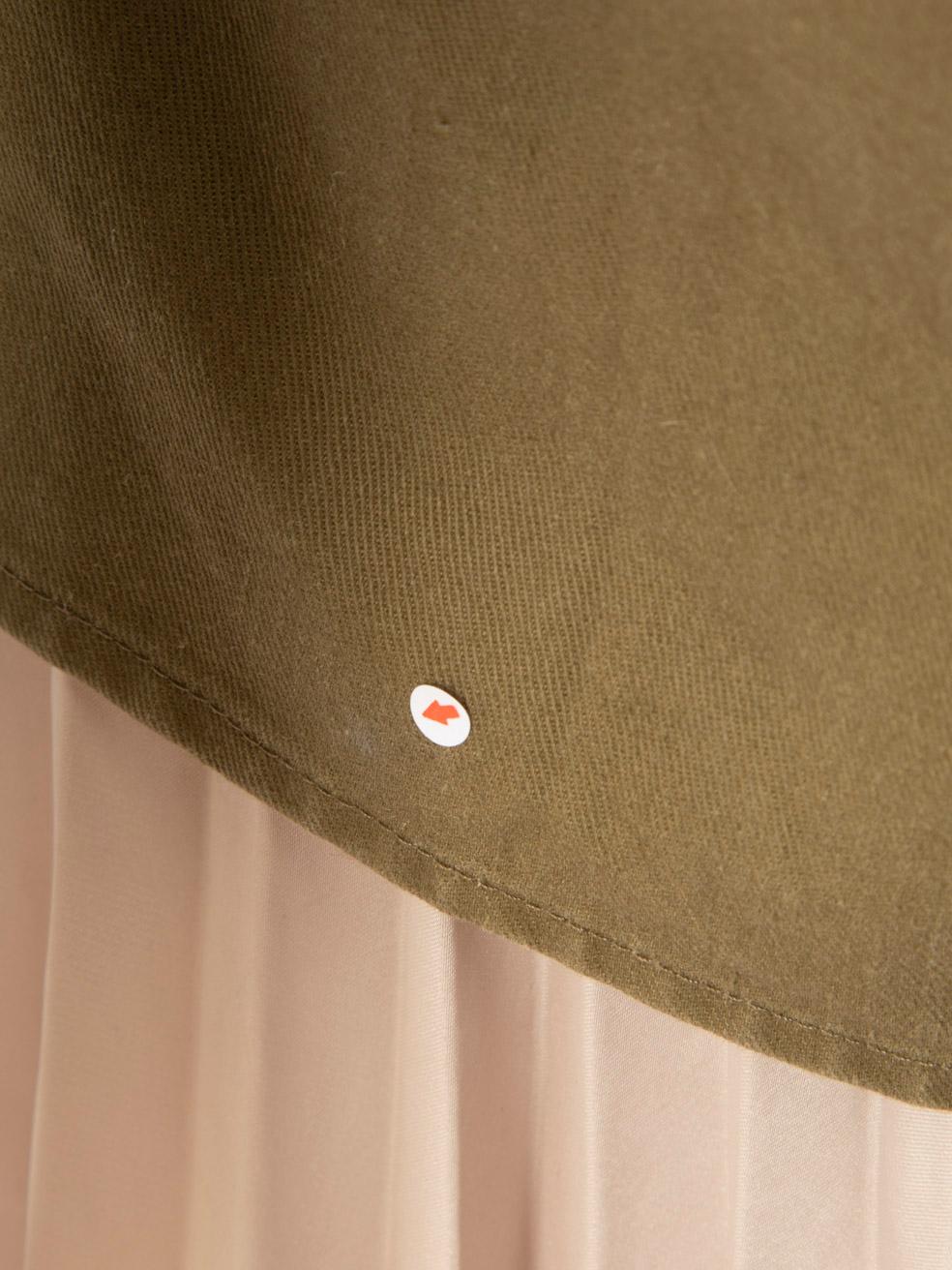Saint Laurent Khaki Embroidered Long Sleeve Top Size S 4