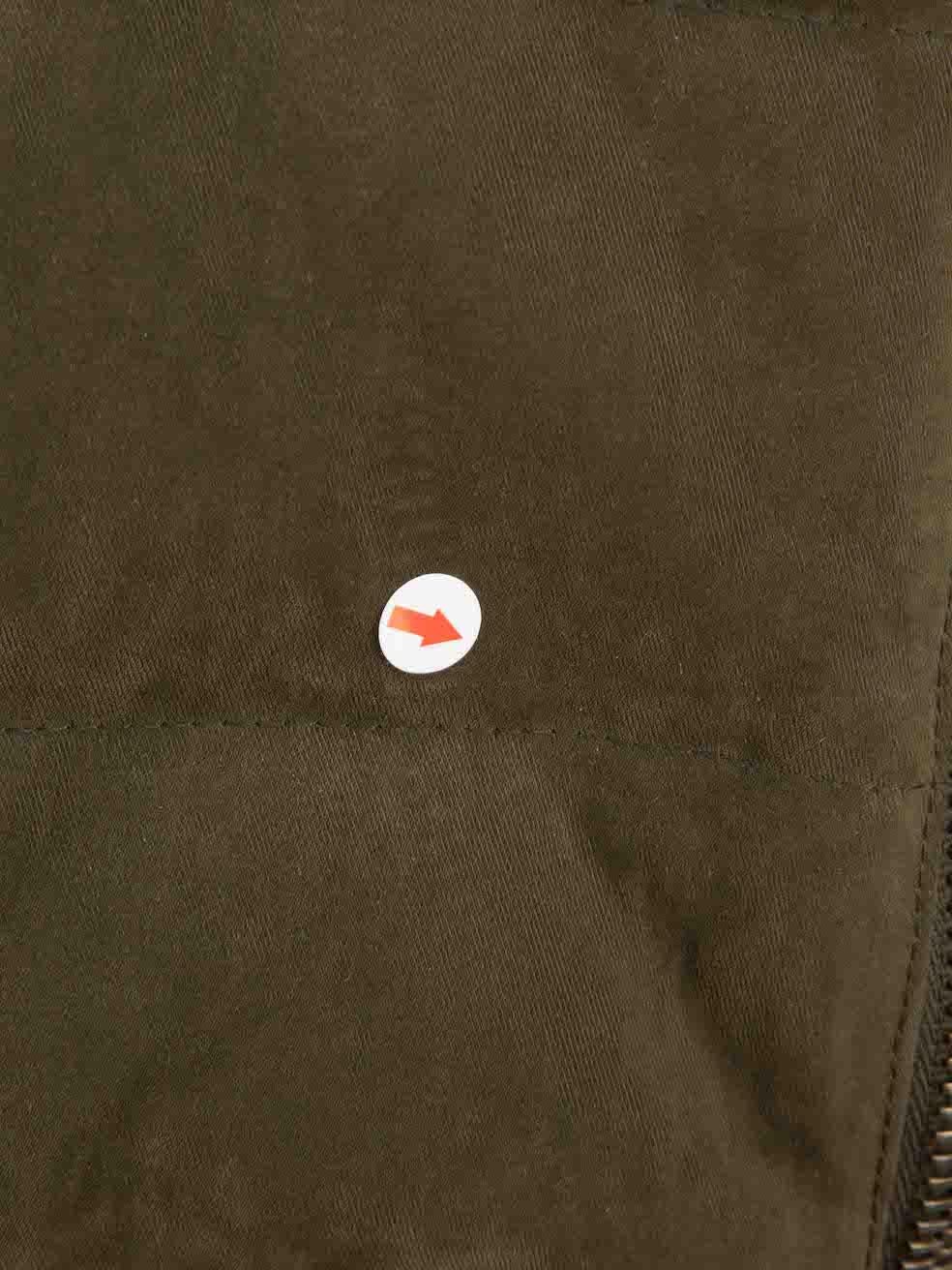 Saint Laurent Khaki Quilted Puffer Jacket Size L 3