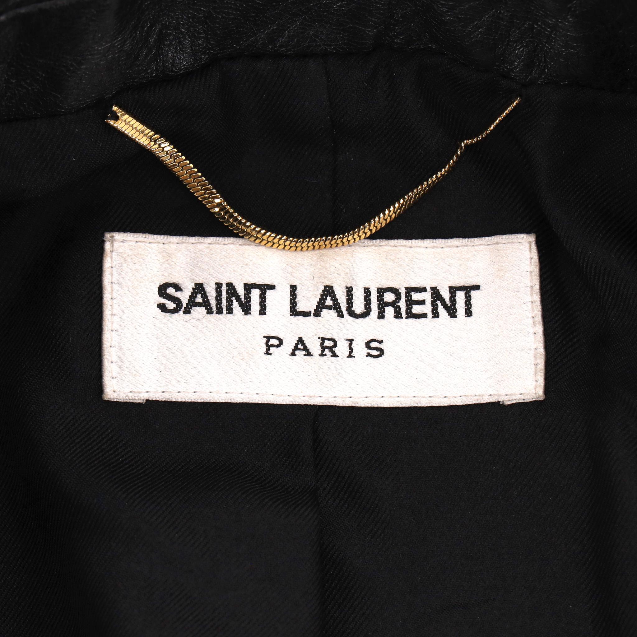 Blazer in pelle di agnello di Saint Laurent in vendita 3
