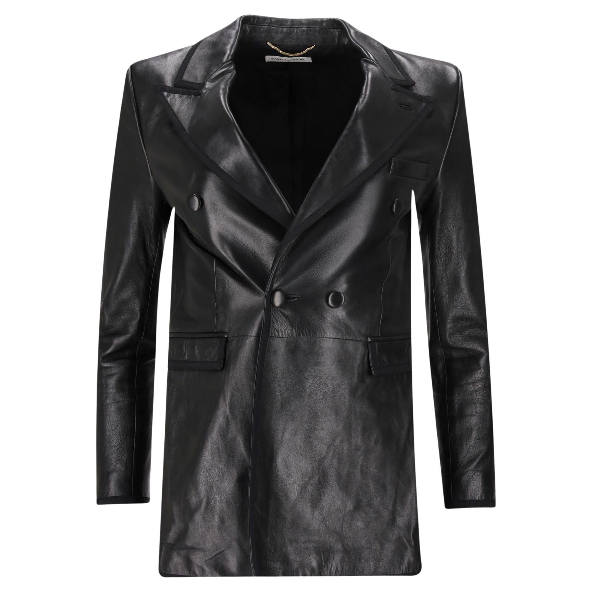 Blazer in pelle di agnello di Saint Laurent in vendita