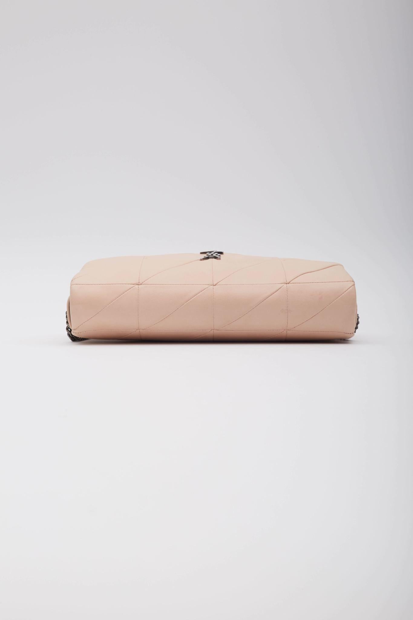 Saint Laurent Lambskin Monogram Jamie Marble Pink Medium For Sale 2