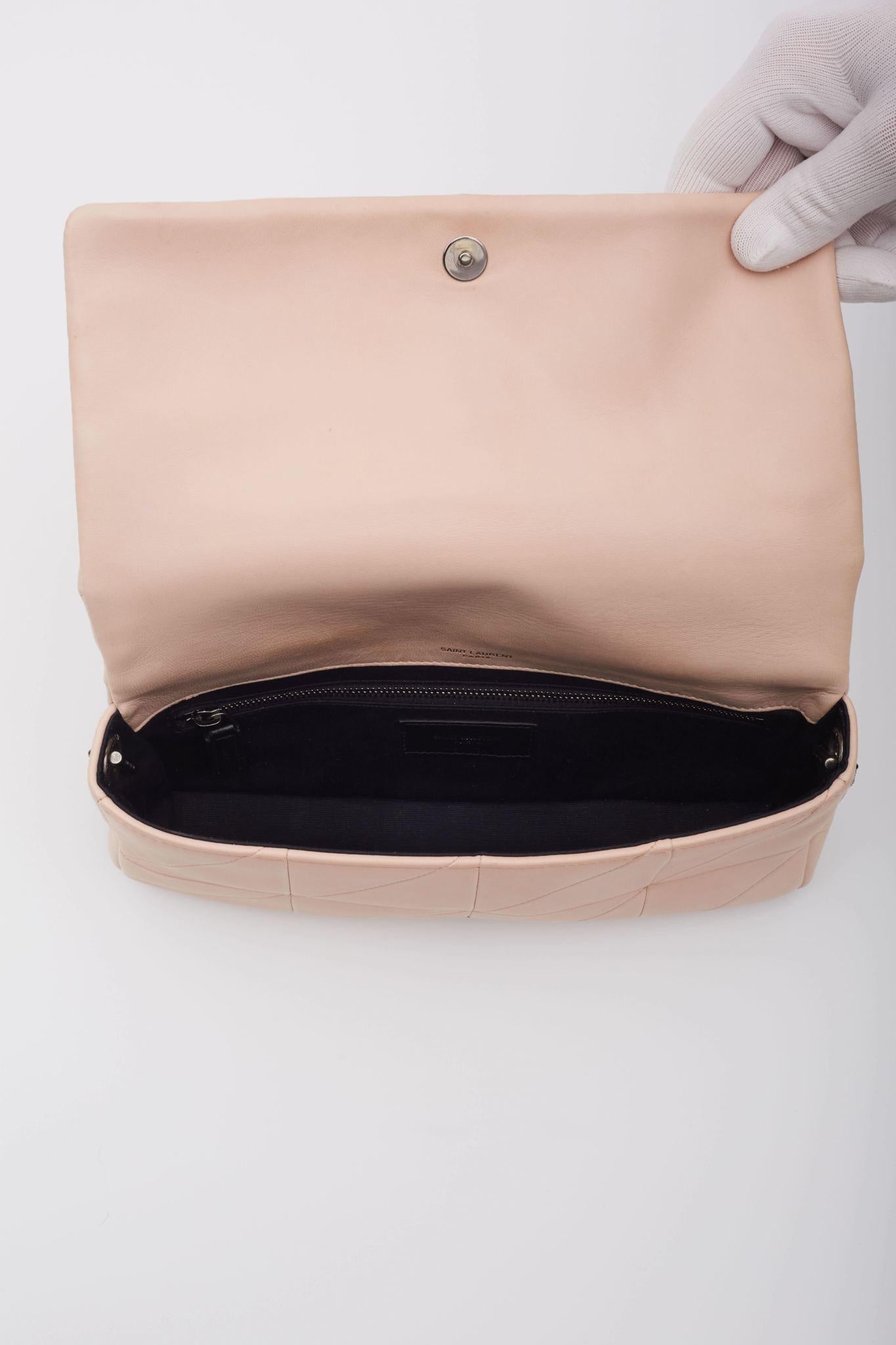 Saint Laurent Lambskin Monogram Jamie Marble Pink Medium For Sale 4