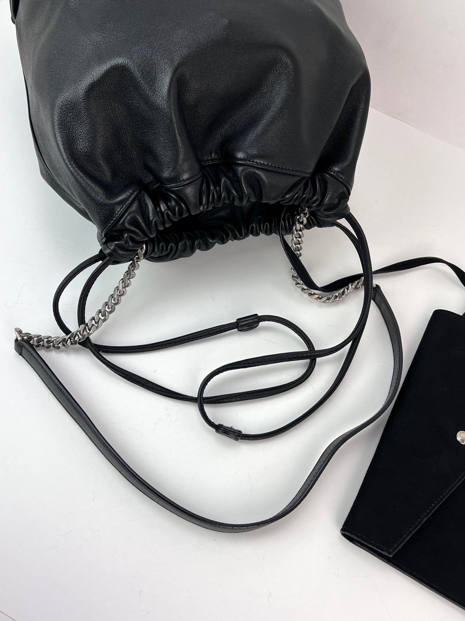 Saint Laurent Lambskin Teddy Drawstring Sac Bucket Bag For Sale 3