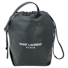 Saint Laurent Lambskin Teddy Drawstring Sac Bucket Bag