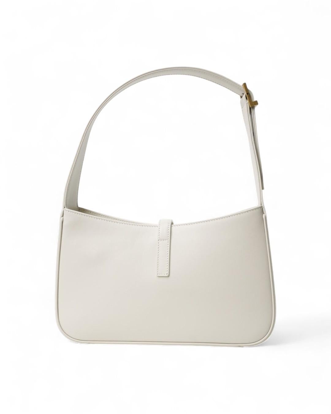 Saint Laurent Le 5 à 7 Hobo Blanc Neuf - En vente à Torre Del Greco, IT