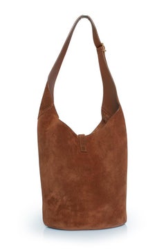 Saint Laurent, „Le 5 A 7“ Hobo-Tasche aus cognacfarbenem Wildleder