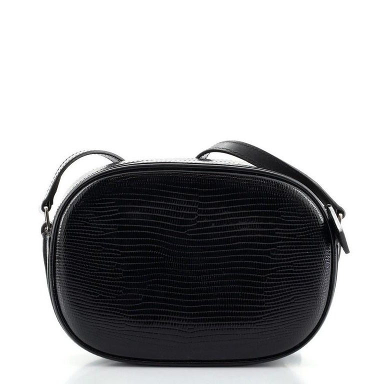 Saint Laurent Le 61 Camera Bag Lizard Embossed Patent at 1stDibs