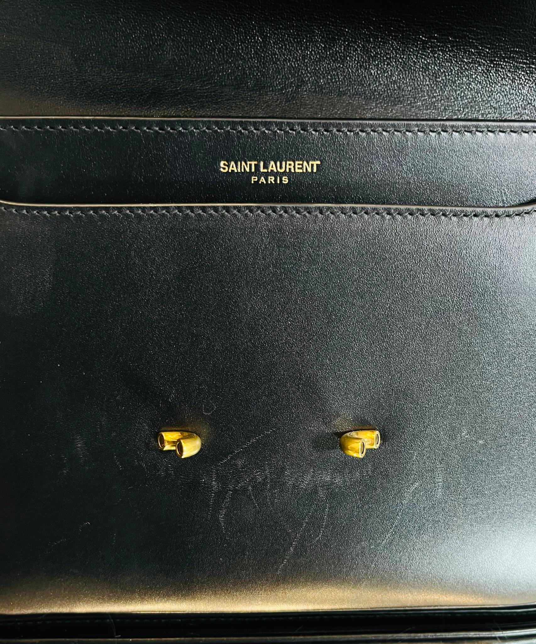 Saint Laurent Le Maillon Leather Satchel Crossbody Bag 5
