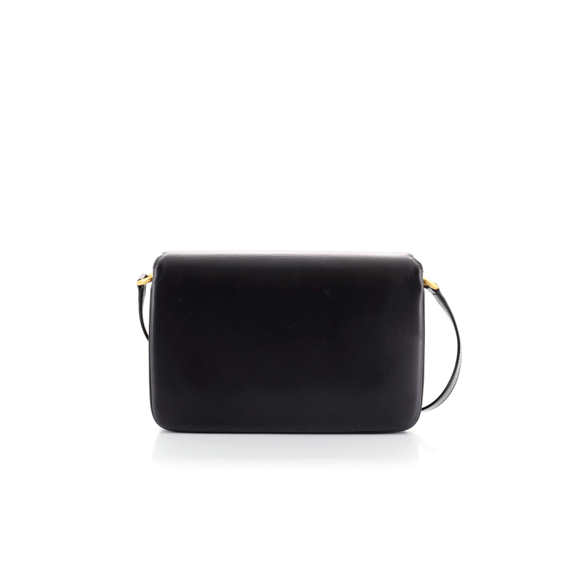 Nero Saint Laurent Le Maillon Borsa a tracolla in pelle media