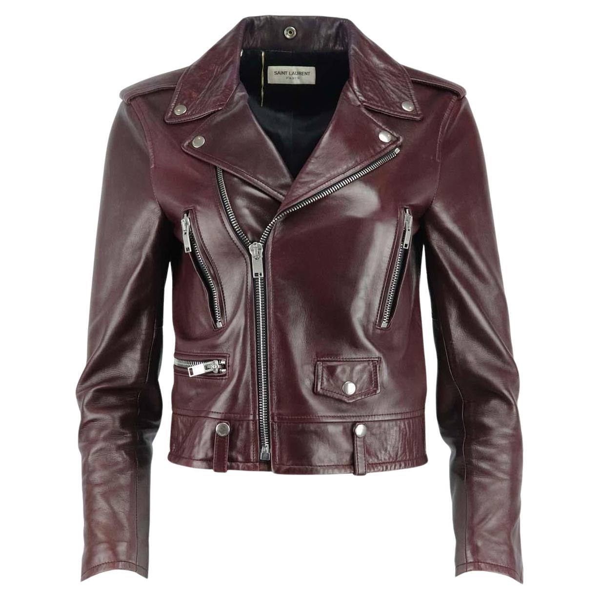 Saint Laurent Leather Biker Jacket FR 38 UK 10 