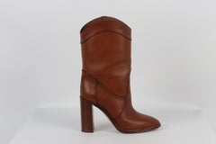 Saint Laurent Leather Boots Eu 39 Uk 6 Us 9