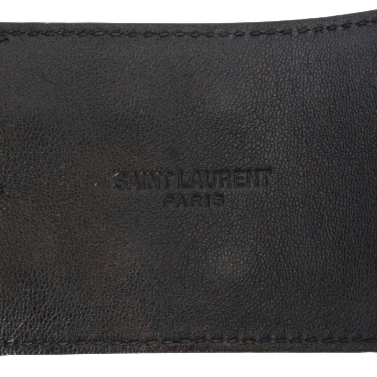 Saint Laurent Leather Bracelet In Excellent Condition In Gazzaniga (BG), IT