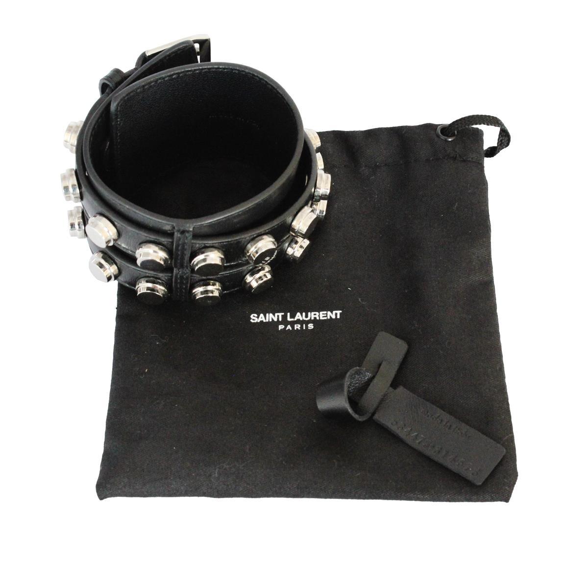 Saint Laurent Leather Bracelet 2